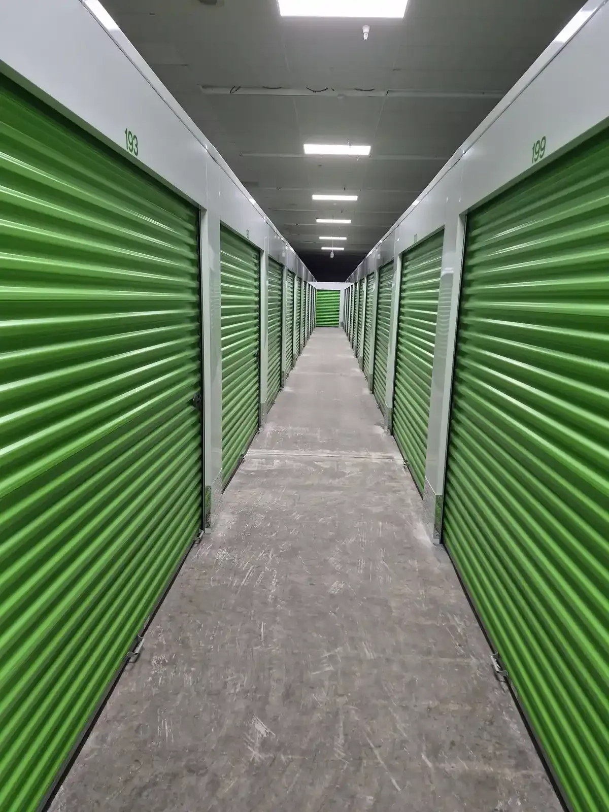 Self Storage units with roll up doors